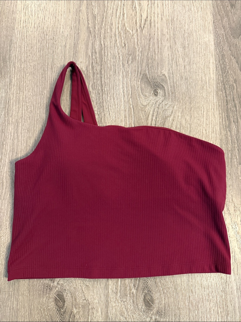 lululemon athletica One-Shoulder Ribbed align Crop Tank - Burgundy